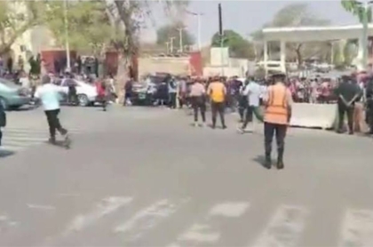 Drama as Angry Workers Protest