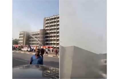 Fire Guts Section of Federal Secretariat in Abuja